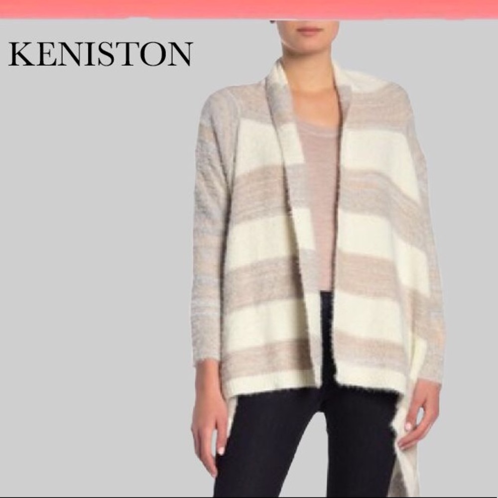 NWT Keniston Cascading Open-Front Cardigan